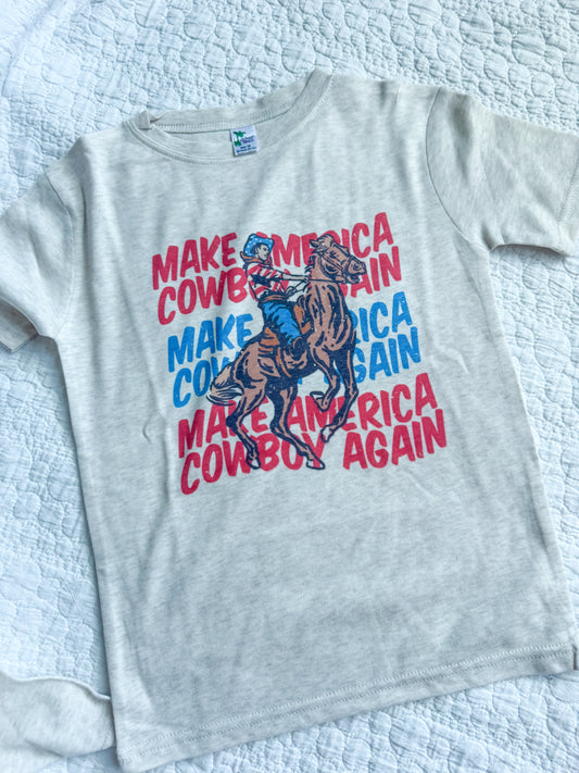 make America cowboy again tee